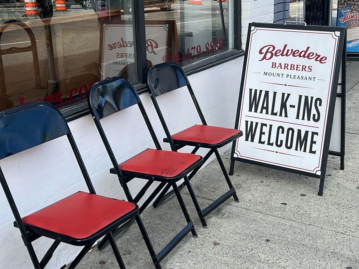 Belvedere Barbers storefront